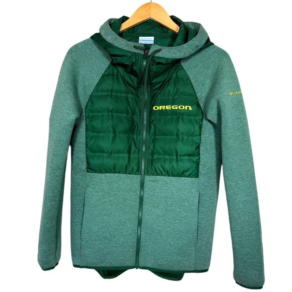 Columbia University of Oregon Ducks Women's Green Utility Jacket - Picture 1 of 10
